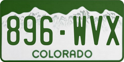 CO license plate 896WVX