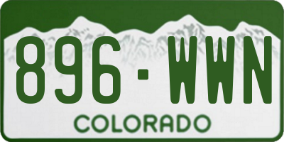 CO license plate 896WWN