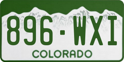 CO license plate 896WXI