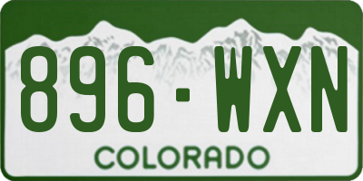 CO license plate 896WXN
