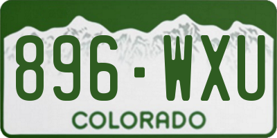 CO license plate 896WXU