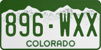 CO license plate 896WXX