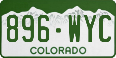 CO license plate 896WYC