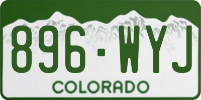 CO license plate 896WYJ