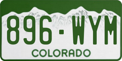 CO license plate 896WYM