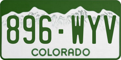 CO license plate 896WYV