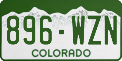 CO license plate 896WZN