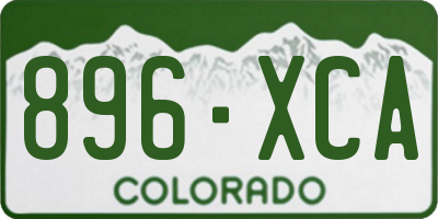 CO license plate 896XCA