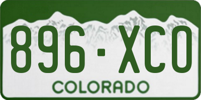 CO license plate 896XCO