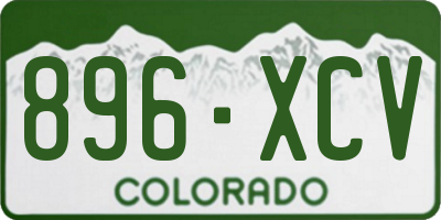 CO license plate 896XCV