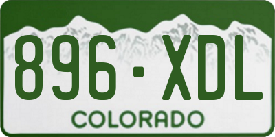 CO license plate 896XDL