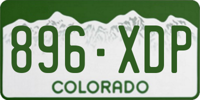 CO license plate 896XDP