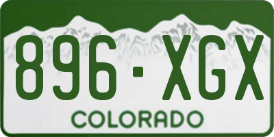 CO license plate 896XGX