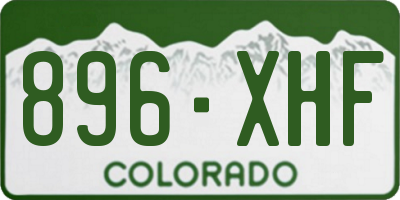 CO license plate 896XHF
