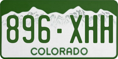 CO license plate 896XHH