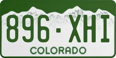 CO license plate 896XHI