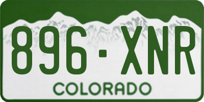 CO license plate 896XNR