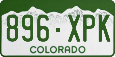 CO license plate 896XPK