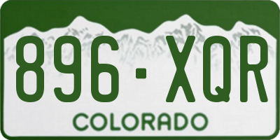CO license plate 896XQR