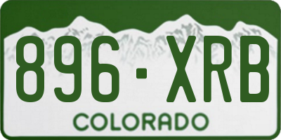 CO license plate 896XRB