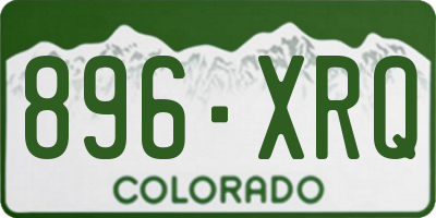 CO license plate 896XRQ