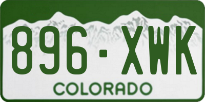 CO license plate 896XWK