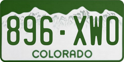 CO license plate 896XWO