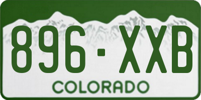 CO license plate 896XXB