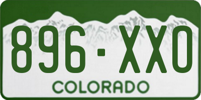 CO license plate 896XXO