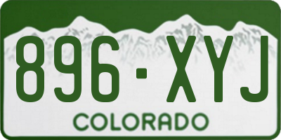 CO license plate 896XYJ