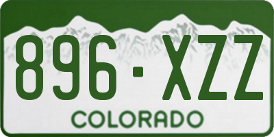 CO license plate 896XZZ