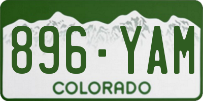 CO license plate 896YAM