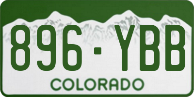 CO license plate 896YBB