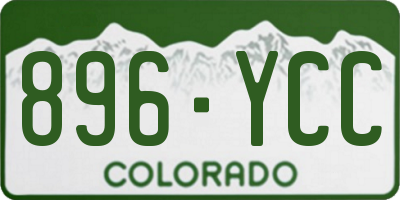 CO license plate 896YCC