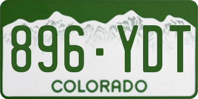 CO license plate 896YDT