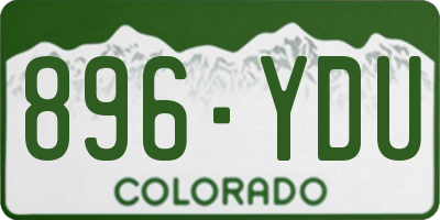 CO license plate 896YDU