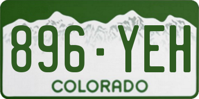 CO license plate 896YEH