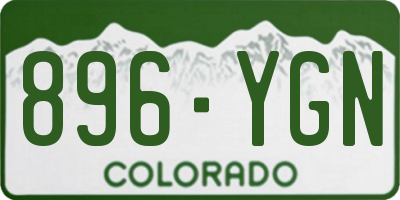 CO license plate 896YGN