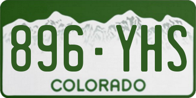 CO license plate 896YHS