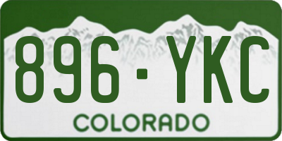 CO license plate 896YKC