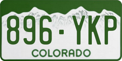 CO license plate 896YKP