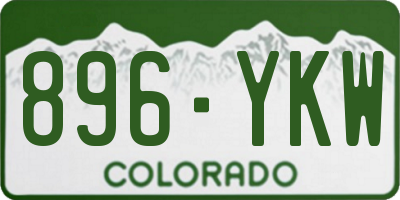 CO license plate 896YKW
