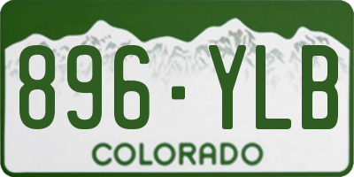 CO license plate 896YLB