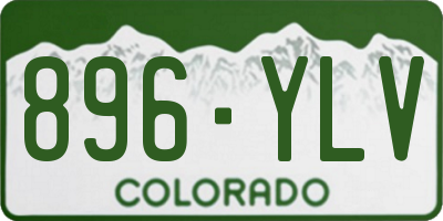 CO license plate 896YLV