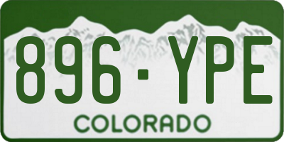 CO license plate 896YPE