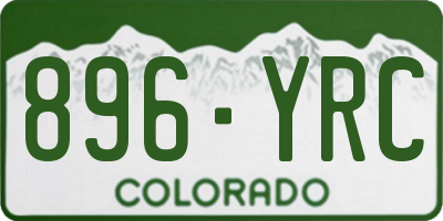 CO license plate 896YRC