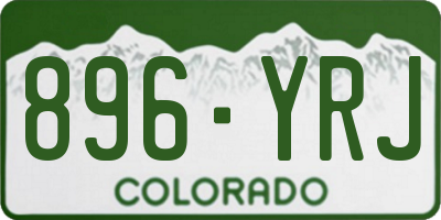 CO license plate 896YRJ