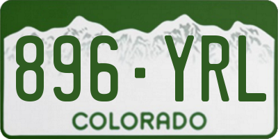 CO license plate 896YRL