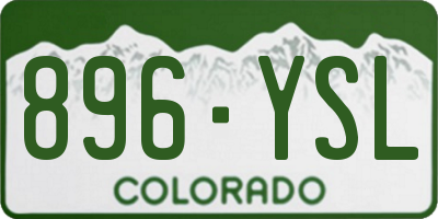 CO license plate 896YSL