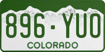 CO license plate 896YUO
